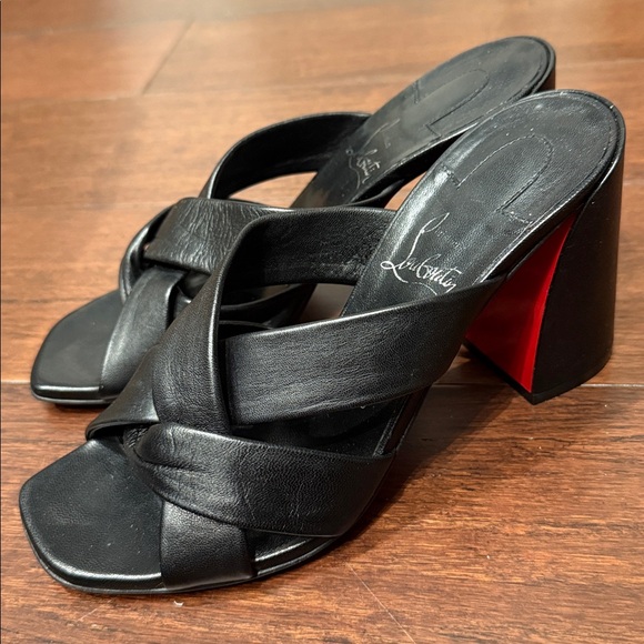 Christian Louboutin Dispo Club 85 Leather Mules - Picture 6 of 13